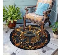 acsewater Tapis Rond 3D à Illusion d'Optique avec Effet de Trou Réaliste en Velours Cristal Doux Antidérapant à Dos à Picots Lavable pour Salon Chambre Couloir Entrée