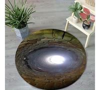 acsewater Tapis Rond 3D à Illusion d'Optique avec Effet de Trou Réaliste en Velours Cristal Doux Antidérapant à Dos à Picots Lavable pour Salon Chambre Couloir Entrée