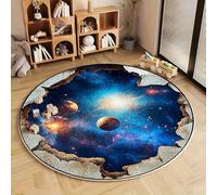 acsewater Tapis Rond 3D à Illusion d'Optique avec Effet de Trou Réaliste en Velours Cristal Doux Antidérapant à Dos à Picots Lavable pour Salon Chambre Couloir Entrée