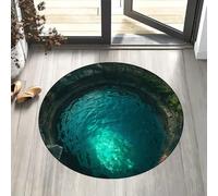 acsewater Tapis Rond 3D à Illusion d'Optique avec Effet de Trou Réaliste en Velours Cristal Doux Antidérapant à Dos à Picots Lavable pour Salon Chambre Couloir Entrée