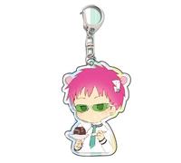 acsewater The Disastrous Life of Saiki K Porte-clés Acrylique Kusuo Saiki Porte-clés Saiki Décoration Cosplay Acrylique Double Couche Transparent Durable Accessoires Pour Les Fans D'Anime