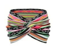 Acssart Printed Cross Yoga Headband,Non Slip Soft Fabric Workout Hair Accessories for Running Fitness Sports (05)