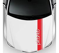 ACSUZ Auto Autocollants Stickers, pour KIA Picanto Car Hood Sticker Decals Personnalisable Accessories Decoration Styling,Red