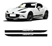 ACSUZ Auto Autocollants Stickers, pour Mazda MX-5 NA NB NC ND Autocollant de Bande de Porte Latérale Accessories Decoration Styling,Black
