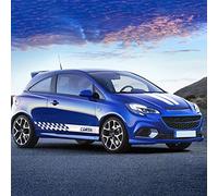 ACSUZ Auto Autocollants Stickers, pour Opel Corsa C D E F Autocollant de Bande de Porte Latérale Accessories Decoration Styling,White