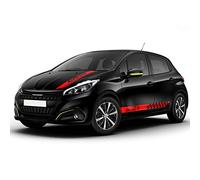 ACSUZ Auto Autocollants Stickers, pour Peugeot 208 2020 2021 GT Line GTI 2018 2019 Autocollant de Bande de Porte Latérale Accessories Decoration Styling,Red