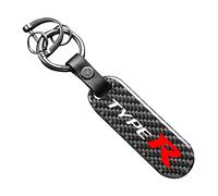 ACSUZ Voiture Porte-clés, pour Honda Typer Civic 4d 10th gen 8th gen Car Key Chain Personnalisé KeyRings Styling Grand Cadeaux with Logo Accessoires,Red-A