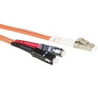 ACT 0.5 meter LSZH Multimode 50/125 OM2 fiber patch cable duplex with LC and SC connectors