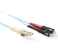ACT 0.5 meter LSZH Multimode 50/125 OM3 fibre patch cable duplex with LC and SC connectors