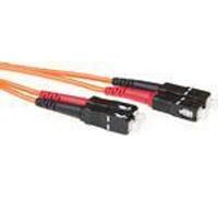 ACT 0.5 meter LSZH Multimode 62.5/125 OM1 fibre patch cable duplex with SC connectors SC/SC 62,5/125 DUPLEX 0.50M (RL3000)