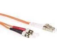 ACT 1.5 meter LSZH Multimode 50/125 OM2 fiber patch cable duplex with LC and ST connectors