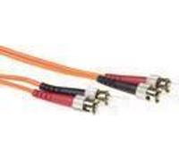 ACT 2 meter LSZH Multimode 50/125 OM2 fiber patch cable duplex with ST connectors