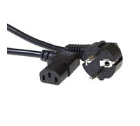 ACT 230V Connection Cable schuko Male (Angled) - C13 (Angled) 2 m câble électrique Noir - Cables électriques (2 m, Male Connector/Female Connector, Noir)