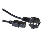 ACT 230V connection cable schuko male (angled) - C13 black 2.5 m Noir 2,5 m