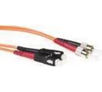 ACT 30 meter LSZH Multimode 62.5/125 OM1 fiber patch cable duplex with ST and SC connectors