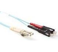 ACT 5 meter LSZH Multimode 50/125 OM3 fiber patch cable duplex with LC and SC connectors