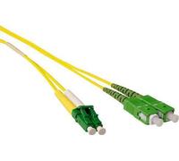 ACT 5 mètres LSZH monomode 9/125 OS2 fibre patch duplex avec connecteurs LC/APC8 et SC/APC8