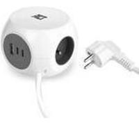 ACT AC2425 Rallonge 1,5 m 3 sorties AC Intérieur Blanc (AC2425)