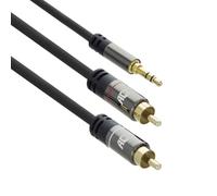 ACT AC3605 câble audio 1,5 m 3,5mm 2 x RCA Noir