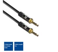 ACT AC3612 Câble de connexion audio stéréo 3,5 mm, prise jack 3,5 mm aux deux extrémités, 1,5 m