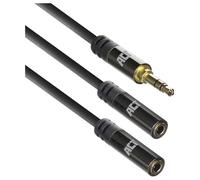 - Répartiteur audio - mini-phone stereo 3.5 mm mâle pour mini-phone stereo 3.5 mm femelle - 15 cm - blindé - noir