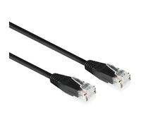 - Cordon de raccordement - RJ-45 (M) pour RJ-45 (M) - 2 m - 5.8 mm - UTP - CAT 6 - moulé - noir, RAL 9011
