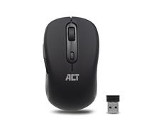 ACT Souris sans Fil - 1600 DPI - 2.4Ghz USB Mini Dongle - Gaucher et droitier - Souris sans Fil légère - AC5125, Noir