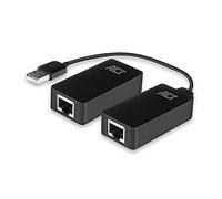 ACT Câble Ethernet actif AC6063 USB 2.0 vers RJ45 Cat5/6, 50 m, entrée alim Noir