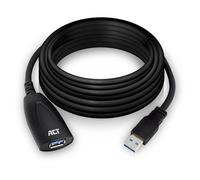 ACT - Rallonge de câble USB - USB type A (M) pour USB type A (F) - USB 3.2 Gen 1 - 5 m - actif, amplificateur de signal - noir