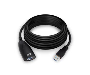 ACT AC6105 câble USB USB 3.2 Gen 1 (3.1 Gen 1) 5 m USB A Noir