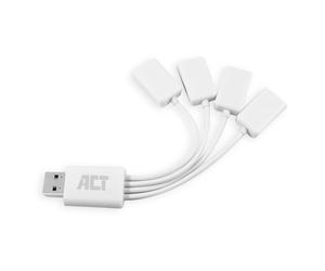 ACT AC6210 hub & concentrateur USB 3.2 Gen 1 (3.1 Gen 1) Type-A 480 Mbit/s Blanc