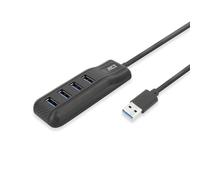 ACT AC6320 Hub USB 4 Ports, multiprise, Longueur du câble 50 cm, USB 3.0 pour PC, Ordinateur Portable, Console