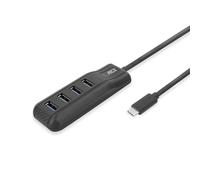 ACT AC6420 Hub USB C 4 Ports, multiprise, Longueur du câble 50 cm, USB 3.0 pour PC, Ordinateur Portable, Console