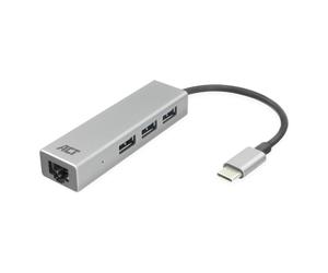 ACT AC7055 station d'accueil USB 3.2 Gen 1 (3.1 Gen 1) Type-C Gris