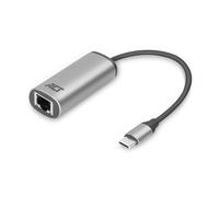ACT AC7081 Adaptateur Ethernet USB C 2.5 Gigabit Ethernet RJ45 10/100/1000/2500 Mbps, LAN Adaptateur réseau pour Ordinateur Portable
