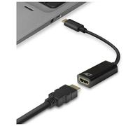 ACT AC7305 câble vidéo et adaptateur 0,15 m USB Type-C HDMI Type A (Standard) Noir