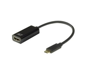 ACT AC7310 câble vidéo et adaptateur 0,15 m USB Type-C HDMI Type A (Standard) Noir