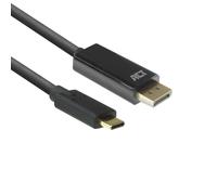 ACT - Câble adaptateur - 24 pin USB-C (M) pour DisplayPort (M) - USB 3.2 Gen 1 / DisplayPort 1.2 - 2 m - support 4K 60 Hz (4 096 x 2 160) (mDP) -