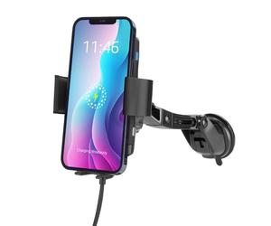 ACT AC9010 Support de Smartphone entièrement Automatique avec capteur Intelligent et Fonction de Charge sans Fil Rapide Noir