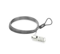 ACT AC9025 Câble de sécurité pour Ordinateur Portable 2 m, Protection par Mot de Passe 4 Chiffres Serrure à Combinaison Nano Slot pour Ordinateur Portable, tête de Serrure pivotante, Serrure pour