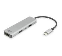ACT Adaptateur USB C HDMI avec boîtier en Aluminium, 4k @ 30Hz Dual HDMI, Port USB 3.0 5 Gbps, pour connecter 2 moniteurs supplémentaires - AC7013