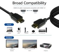 ACT AK3947 Câble HDMI 6.1m, 4K@60Hz, HDMI Premium Certified 2.0 High Speed 18 Gbps.