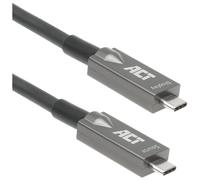 ACT AK4305 Câble optique actif USB C (AOC) 5 m, câble vidéo USB C USB 3.2 Gen2, haute vitesse 10 Gbit/s, câble actif USB C, pour vidéoconférence, Smartboard