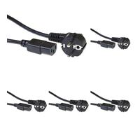 ACT AK5146 1m CEE77 Coupleur C13 Noir Câble d'alimentation (AK5146) (Lot de 5)