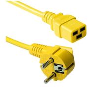 ACT AK5181 câble électrique Jaune 1,8 m CEE7/7 Coupleur C19