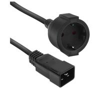 - Câble d'alimentation - IEC 60320 C20 pour power CEE 7/3 - CA 230 V - 16 A - 20 cm - noir