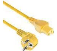 ACT AK5297 Câble d'alimentation jaune 1,5 m CEE7/7 C15-coupleur (AK5297)