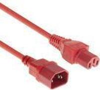 ACT AK5336 Câble d'alimentation Rouge 5 m Coupleur C14 Coupleur C15 (AK5336)