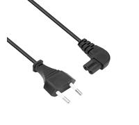 ACT AK5420 - Câble d'alimentation européen C7-1 m - Câble d'alimentation Type C - Fiche européenne coudée vers Prise C7 - pour Petits appareils PS4/PS5, TV, imprimante