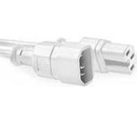 ACT AK5436 Câble d'alimentation Blanc 1,2 m Coupleur C14 Coupleur C15 (AK5436)